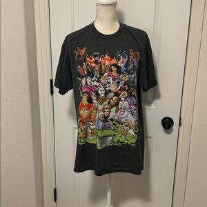 Disney Villains Gray T-Shirt Size Large